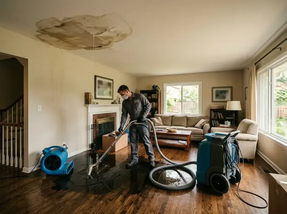 attic-pipe-burst-ceiling-drip-008 — frequently asked questions, Water Damage Restoration & Carpet Care in Wrightstown, WI